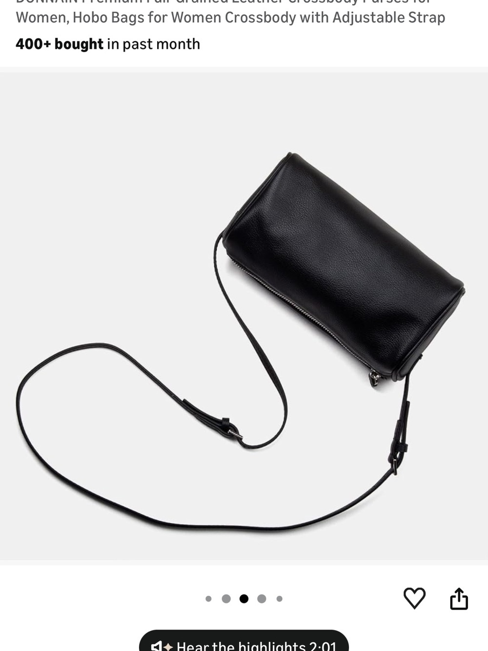 Black Mini Genuine Leather Shoulder Bag - Womens Mini Bag